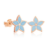 Boucles d'oreilles en argent avec fleur de pétunia